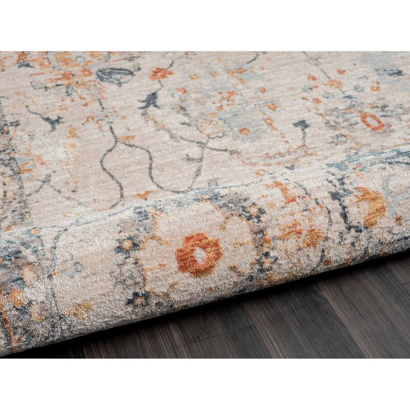 Terra by Obeetee Manor Persian Floral Rug