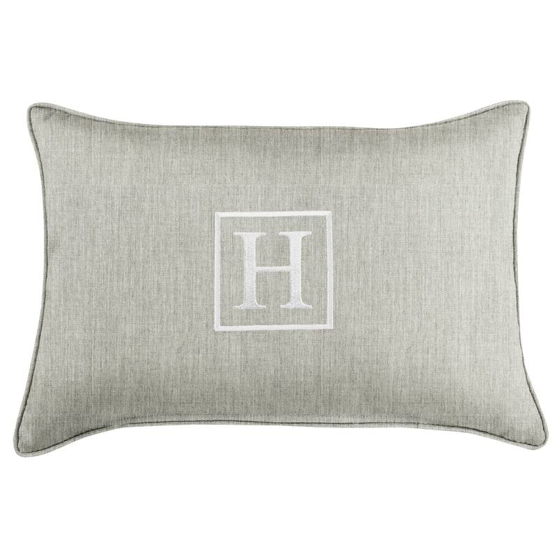 Sunbrella Canvas Monogram Indoor/Outdoor 13x20 Corded Pillow (Single)