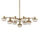 preview thumbnail 8 of 12, Uttermost Wedge 12 Lt LED Brass Chandelier - 40.625"W x 40.625"D x 7.25"H