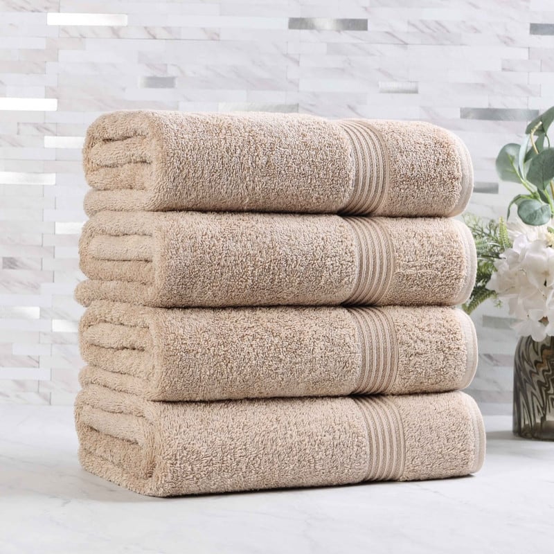 Superior Heritage Egyptian Cotton Absorbent Bath Towel Set of 4