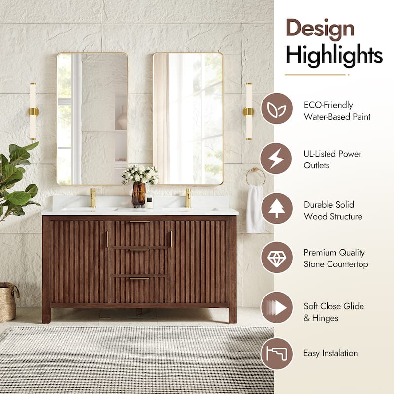 Shenzhen Bath Vanity with Composite Stone Top without Mirror