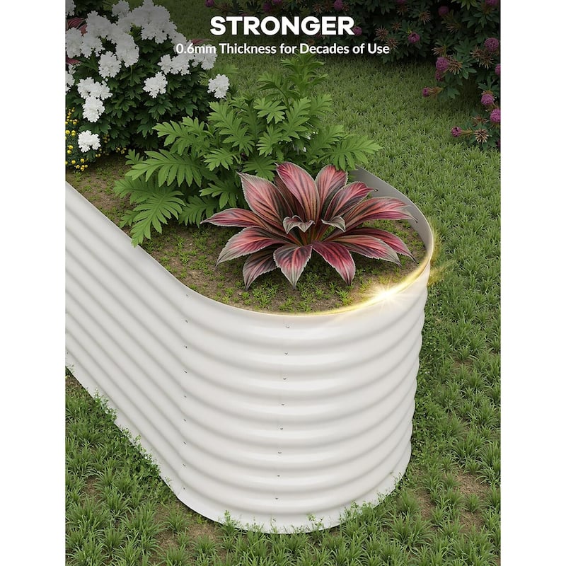 Galvanized Raised Planter Boxes Outdoor, for Vegetables, Fruits, Flower