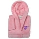 preview thumbnail 63 of 78, Sweet Kids 100% Polyester SUPER PLUSH Double Brushed Hooded Bathrobe with Purple Script Monogram W - Large