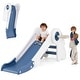 preview thumbnail 2 of 18, Gymax 3 in 1 Toddler Slide w/Basketball Hoop & Basketball Foldable Blue