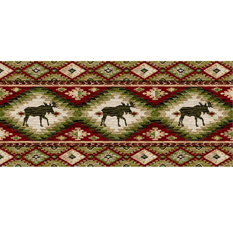 Cozy Cabin Yukon Accent Rug - 20"x44" - Red