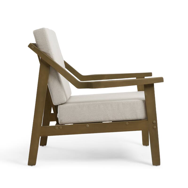 Outdoor Patio Club Chair Arm Lounge Cushion Chair (Set of 2)