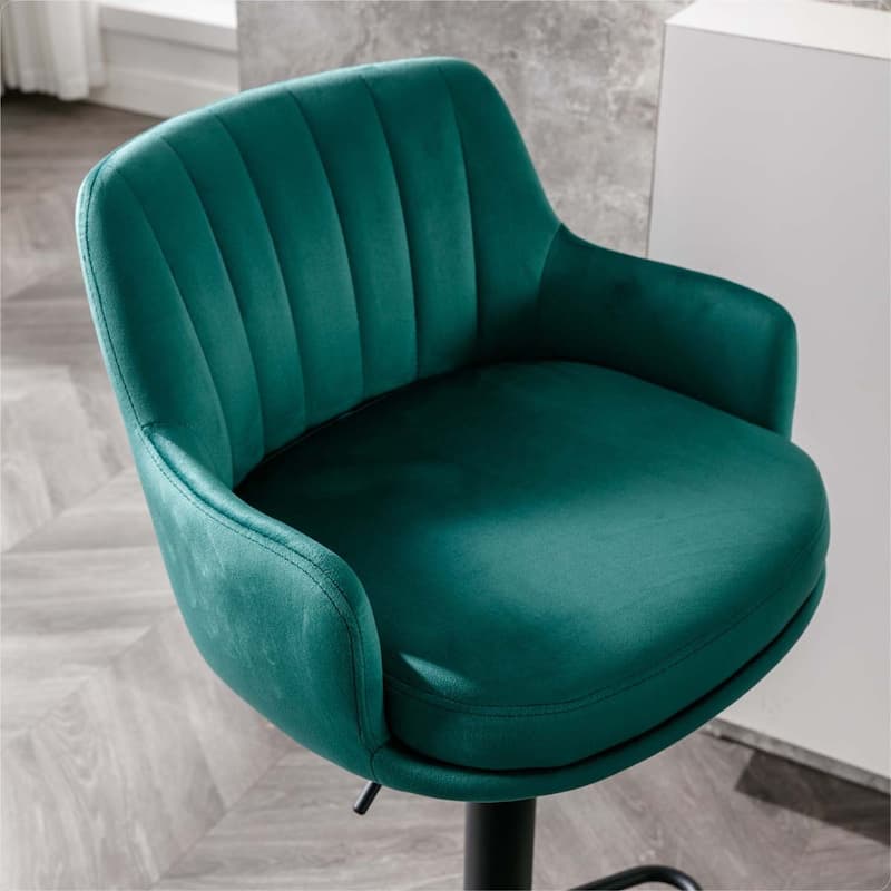 Bar Stools Set of 2 - Adjustable Barstools with Back and Footrest