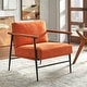 preview thumbnail 2 of 11, Lifestorey Mid Century Modern Demi Chair Orange Linen-Like Fabric