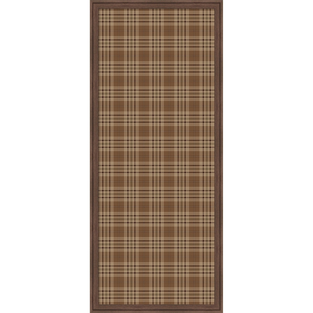 Kate and Laurel Kate and Laurel Framed Fabric Pinboard Brown Plaid