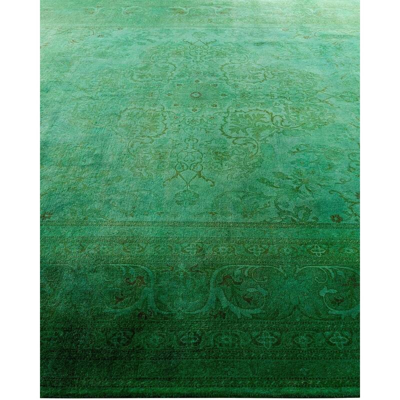 Contemporary Overdyed Wool Hand Knotted Area Rug - 8' 1" x 9' 10"
