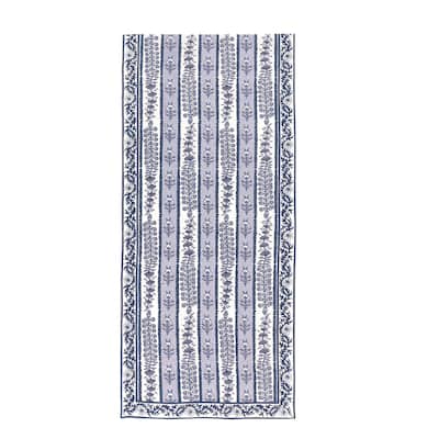 Couleur Nature Provence Avignon Runner - Blue/Marine - 16" x 90" - 16" x 90"
