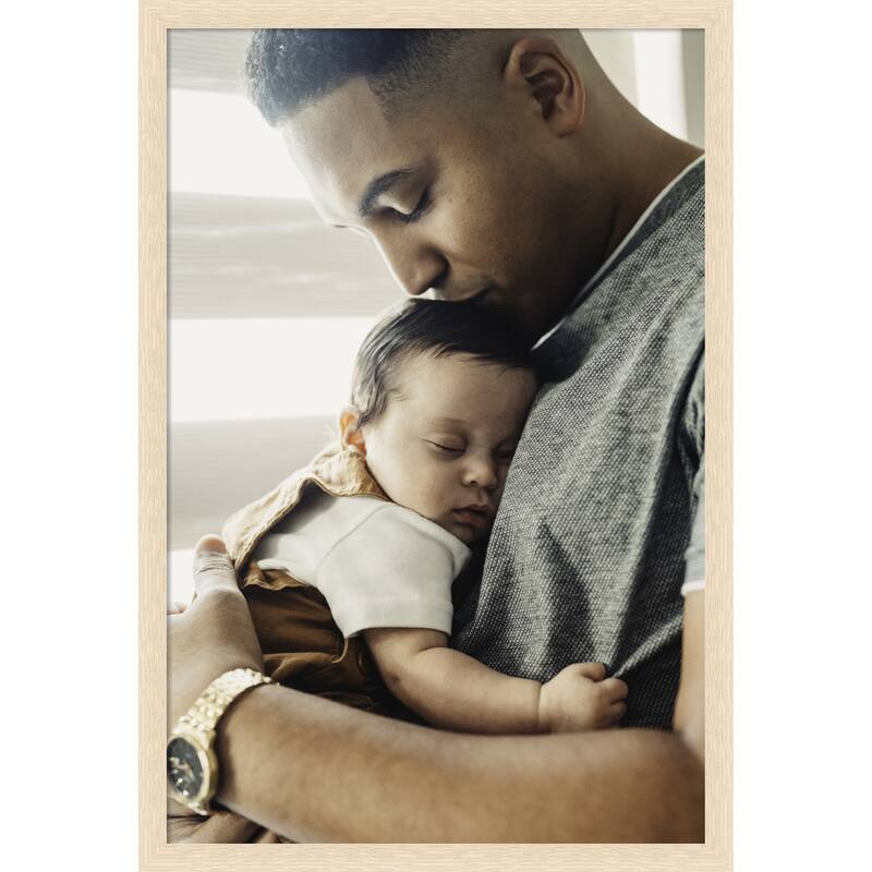 Woodgrain Stripe Blonde Framed Picture Frame, Photo Frame - 20x30 - Woodgrain Stripe Blonde