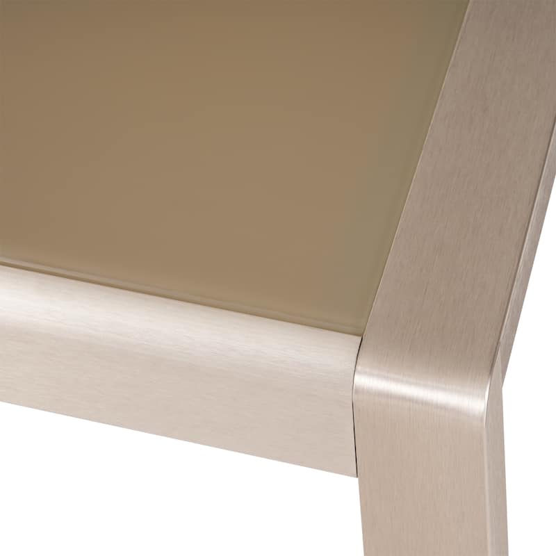 Cape Coral Outdoor Aluminum and Tempered Glass Side Table by Christopher Knight Home