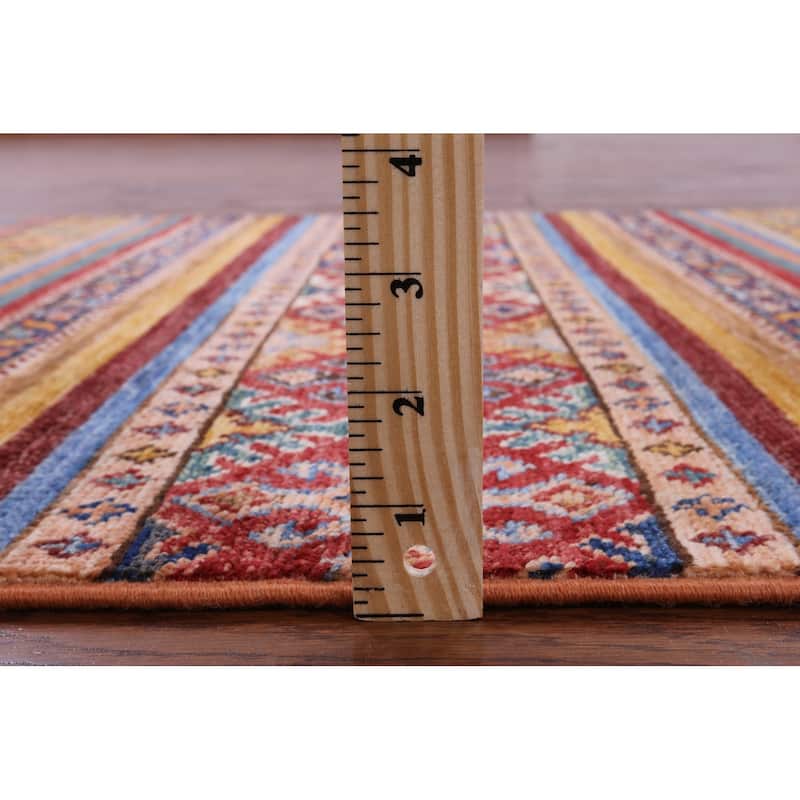 Golden Nile Khorjin Persian Gabbeh Handmade Wool Rug - 2' 8" X 4' 2"