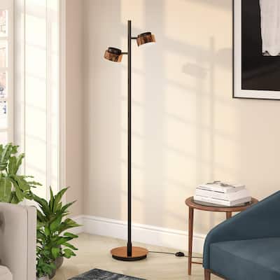 Copper Grove Ulft Copper and Black Floor Lamp