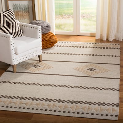 SAFAVIEH Handmade Flatweave Dhurries Rakhi Modern Wool Rug