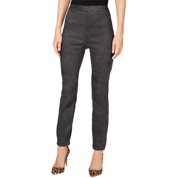 slide 1 of 6, I-N-C Womens Suede Pull On Casual Leggings