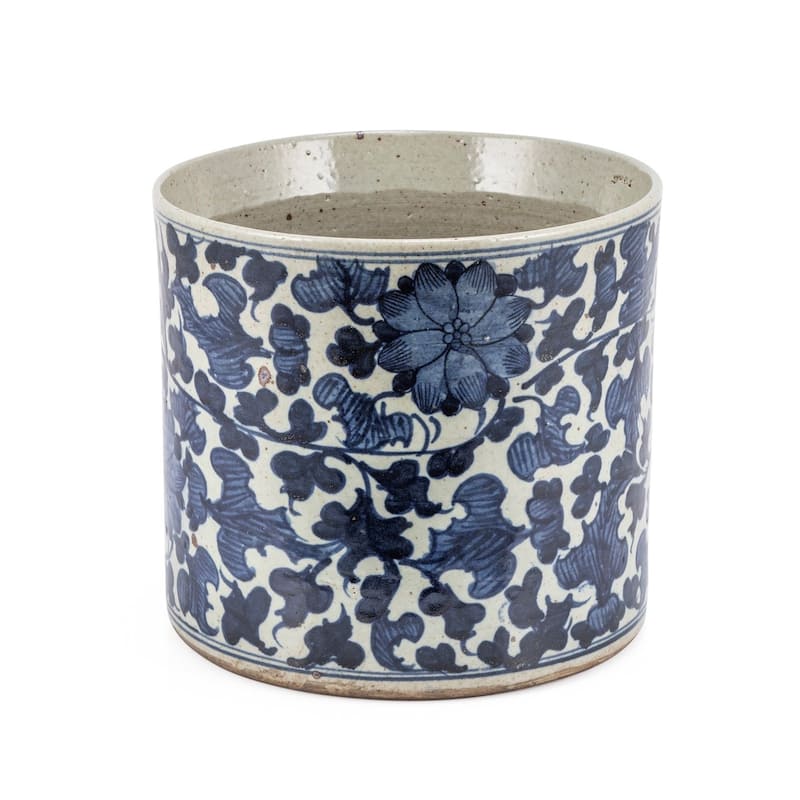 Dynasty Orchid Pot Twisted Peony Motif Large