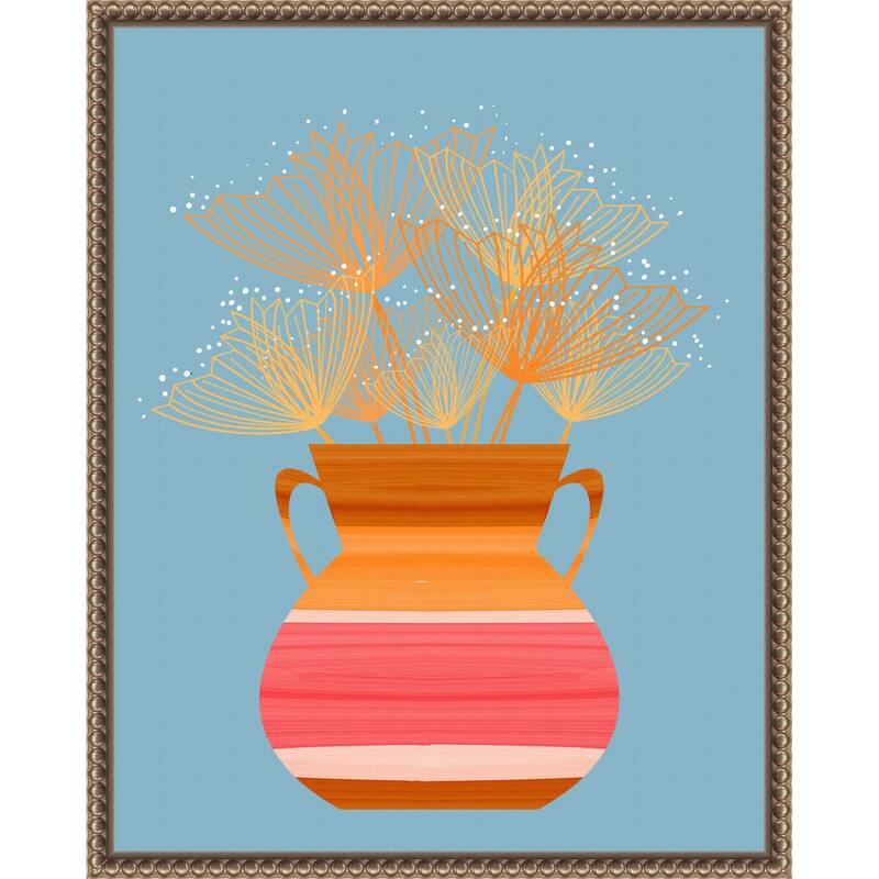 Potted Florals Boho No. 2 by Sannel Larson Framed Canvas Wall Art Print