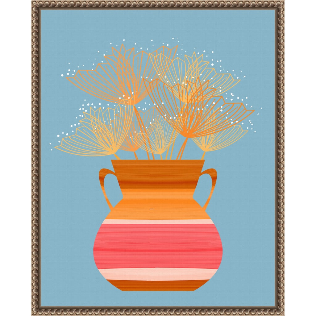 Potted Florals Boho No. 2 by Sannel Larson Framed Canvas Wall Art Print