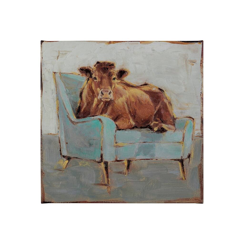 Moo-ving IV (30 x 30) Canvas Art Print