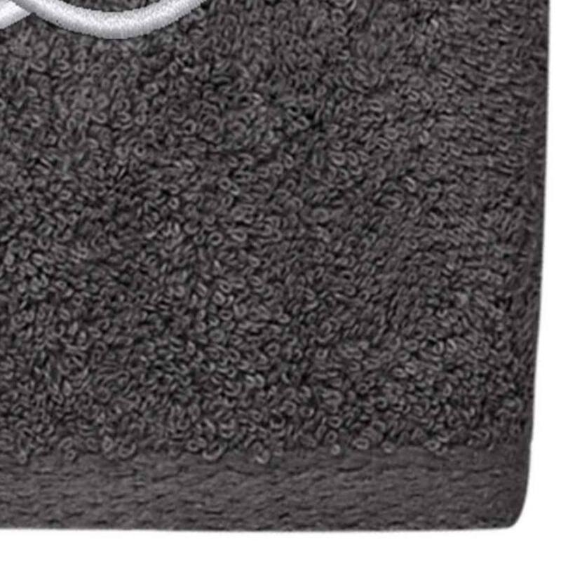Avanti Linens Granite/Silver Script Monogram Hand Towel Letter D - Hand Towel
