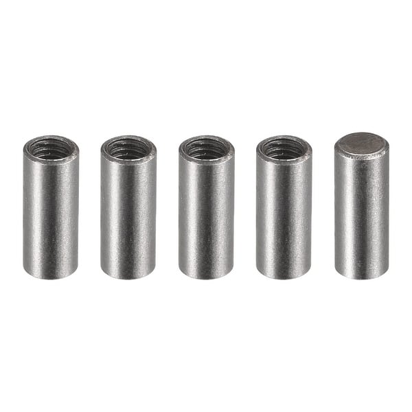 Carbon Steel Dowel Pin 4 x 10mm M3 Female Thread Shelf Support Pin 5Pcs