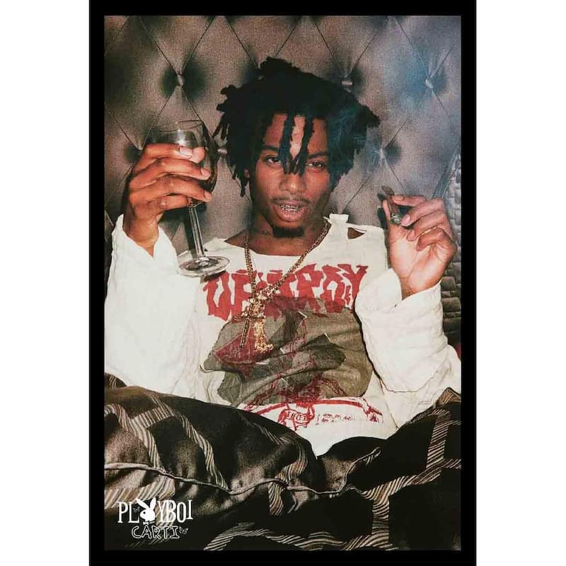 Plaiboy Carti Cheat Code Framed Poster - 24 x 36 Inch