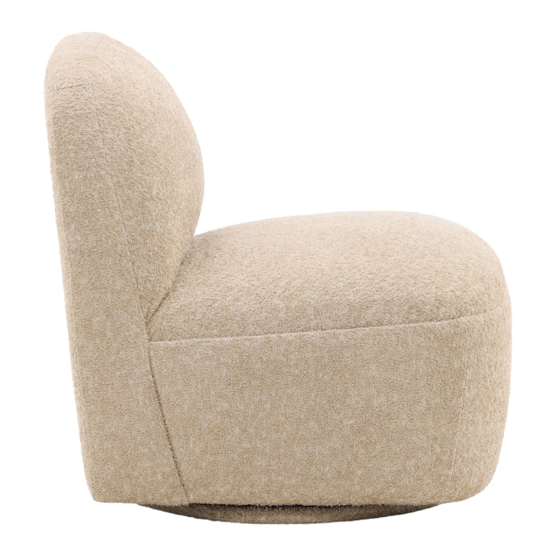Darlene Upholstered Swivel Accent Chair, Sand