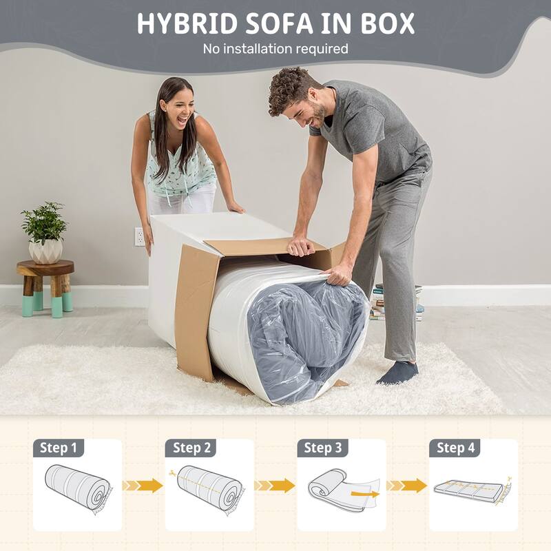 75" Modern Loveseat Sofa, No Assembly Required Comfy Deep Seat Couches 1 pcs for Living Room, Bedroom, Apartment