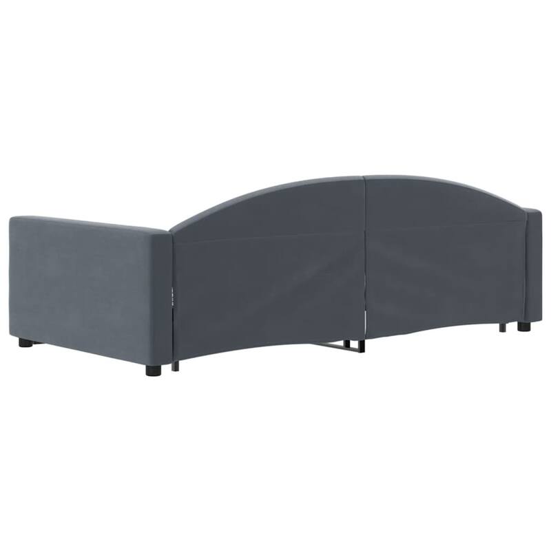 vidaXL Daybed with Trundle without Mattress Dark Gray 39.4"x74.8"