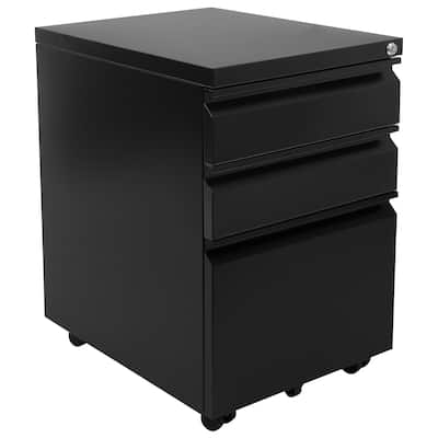 Mount-It! Mobile File Cabinet with 3 Drawers | Black