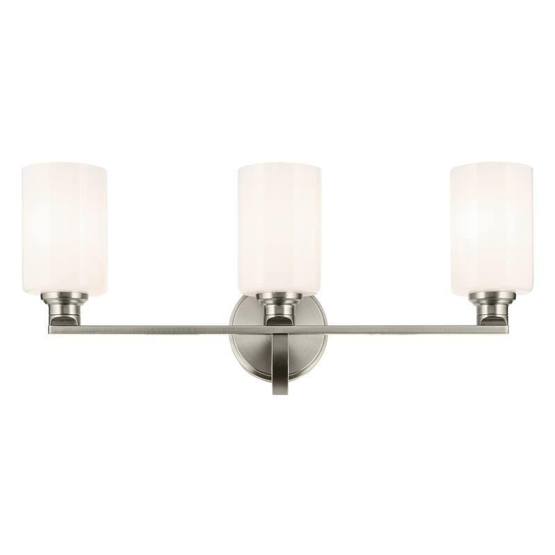 Kichler Lighting Gioe 24.25" 3-Light Vanity Light with Opal Glass in Brushed Nickel