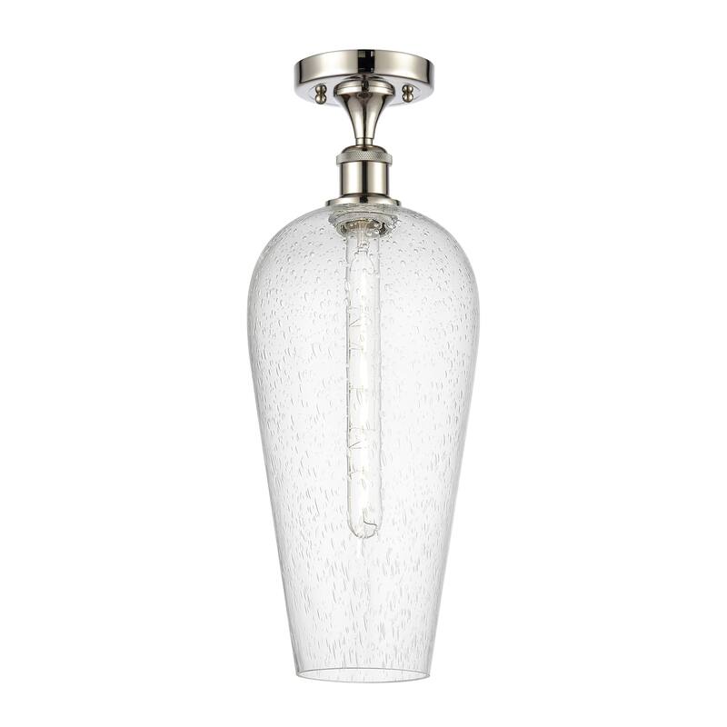 Innovations Lighting 516-1C-20-8 Chelsea Semi-Flush Chelsea 8" Wide - Polished Nickel / Seedy