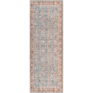 Livabliss Sanjay Persian Floral Printed Machine Washable Area Rug