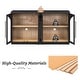 preview thumbnail 6 of 23, 4-Door Storage Sideboard Buffet Cabinet with Glass Doors, Arched Cabinet wAdjustable Shelves for Kitchen Dining Room Living Room