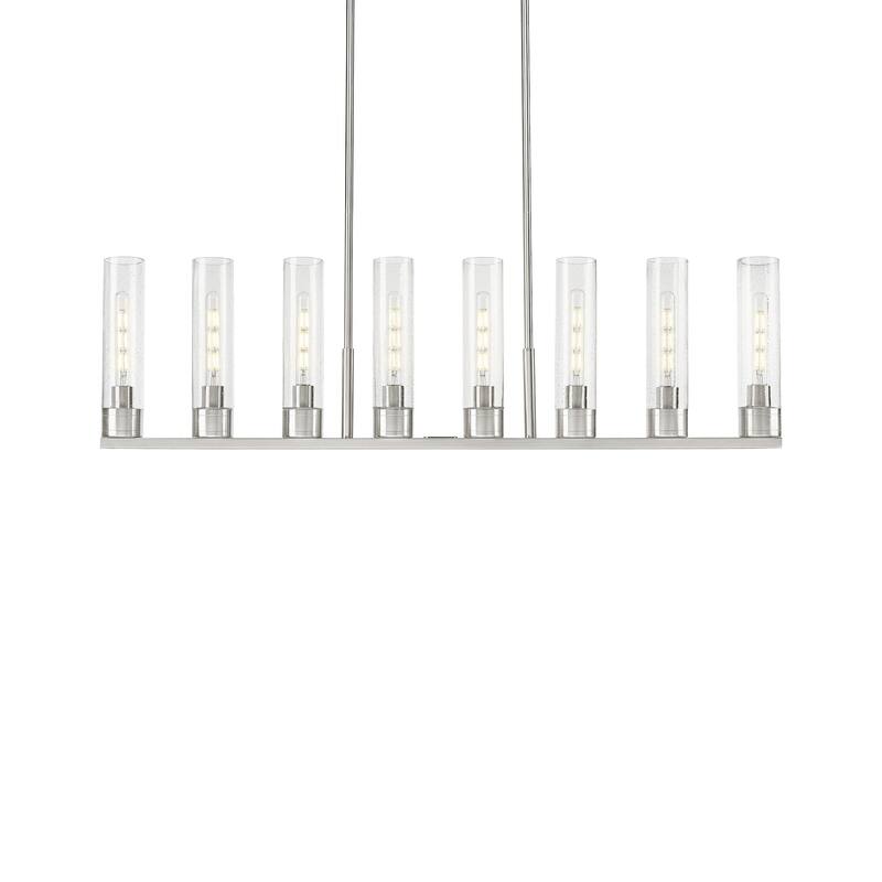 Innovations Lighting 617-8I-14-48 Boreas Linear Boreas 8 Light 48" - Satin Nickel / Seedy