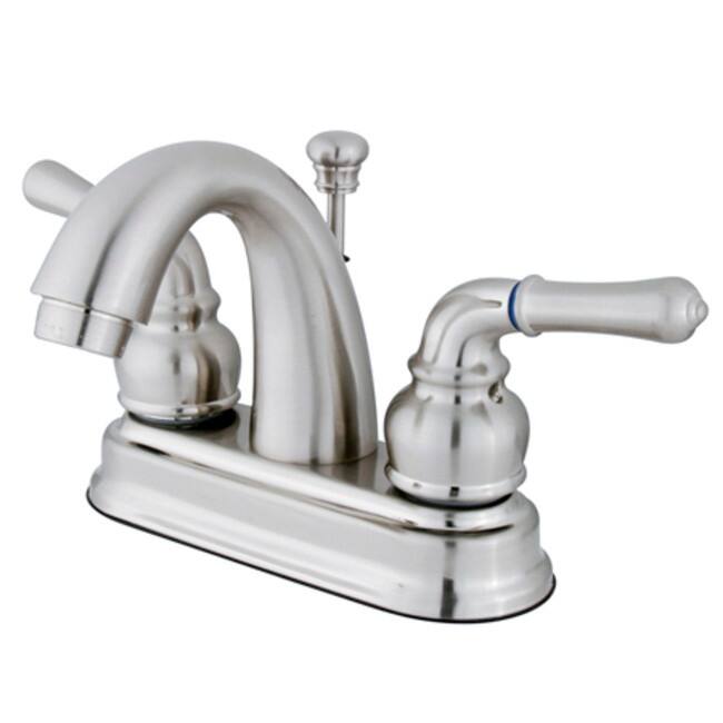 Kingston Brass Naples Centerset Bathroom Faucet with Pop-Up Drain