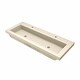 preview thumbnail 47 of 87, Trough 48-inch NativeStone Drop-in Double Bathroom Sink - 48" x 19" x 5" Sand - Two Faucet Holes