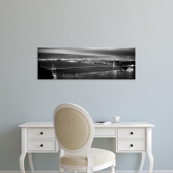 Easy Art Prints Panoramic Images's 'Suspension bridge, Golden Gate Bridge, San Francisco, California' Canvas Art