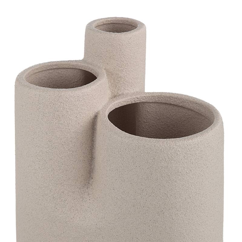 Renwil Fontaine Indoor Ceramic Vase, Textured Matte Ivory