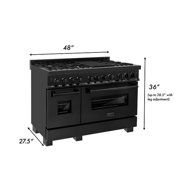 black oven and cooktop