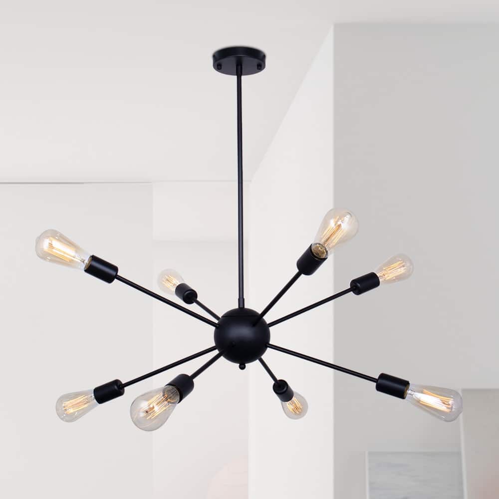 8-Light 23.54-inch Sputnik Chandelier Light for Bedroom Living Room