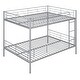 preview thumbnail 10 of 14, Full Over Full Size Metal Bunk Bed with Ladder