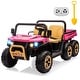 preview thumbnail 8 of 40, 24v Ride On Dump Truck Utv for Kids to Drive, 2 Seater Kids Utv Ride On Truck w/Parent Remote Control Pink
