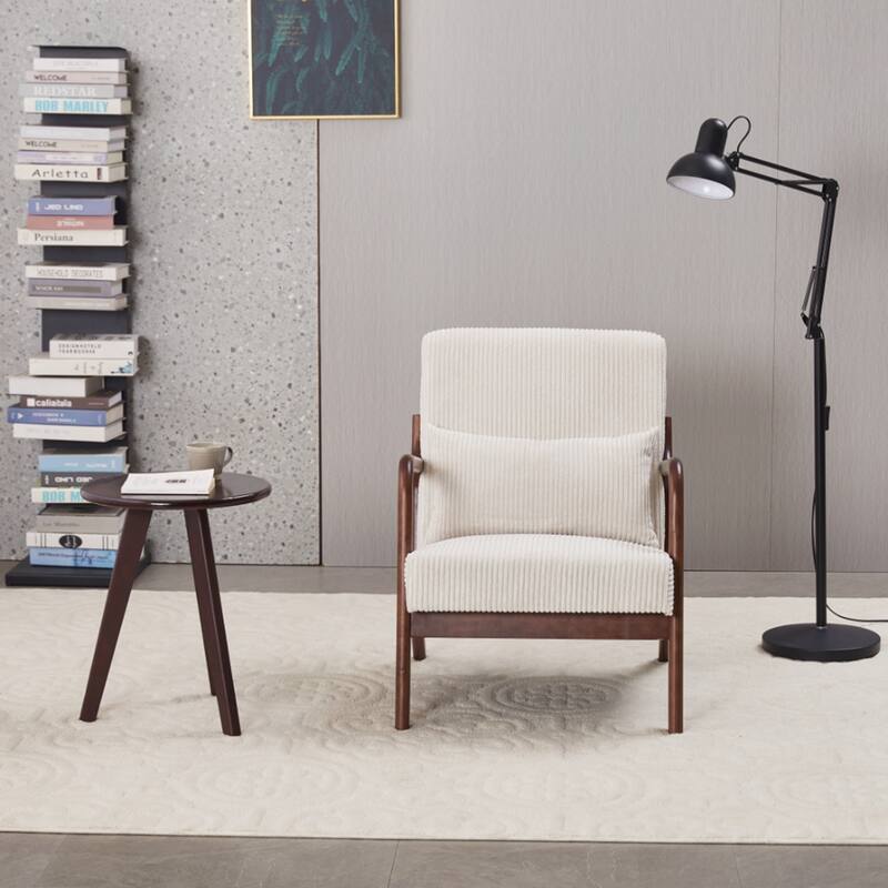 Mid-Century Modern Accent Chair&Coffee Table Set, Suitable for Living Rooms and Bedroom Relaxation Areas