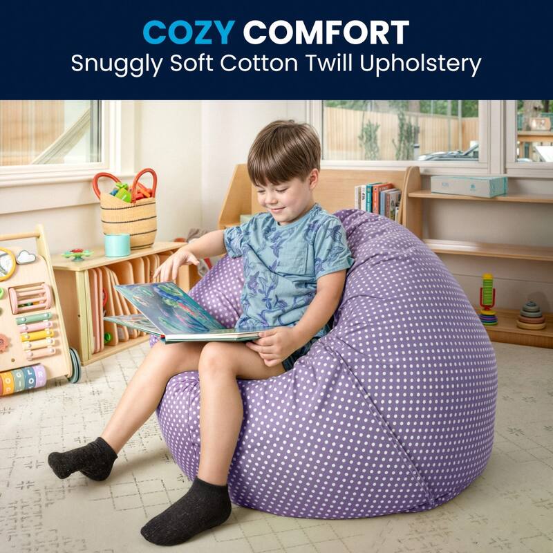 Small Refillable Bean Bag Chair for Kids and Teens