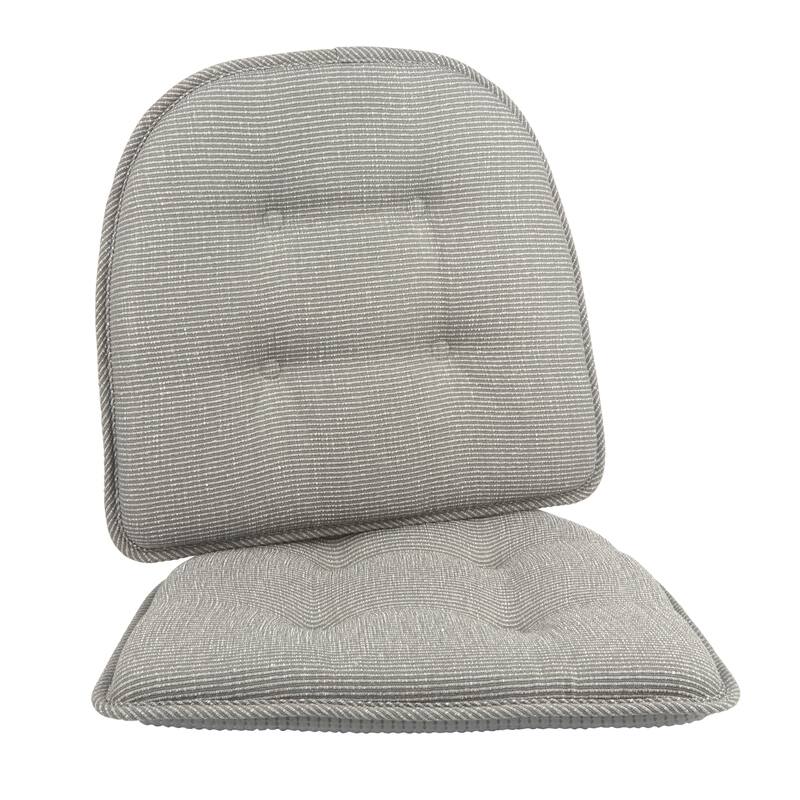 Klear Vu Saturn Tufted Dining Chair Cushion Set - Set of 6 - Grey