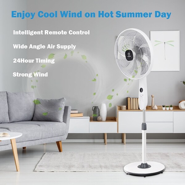 Fantask 16'' Pedestal Fan Stand 7 Blades 12 Speed 3 Mode Height