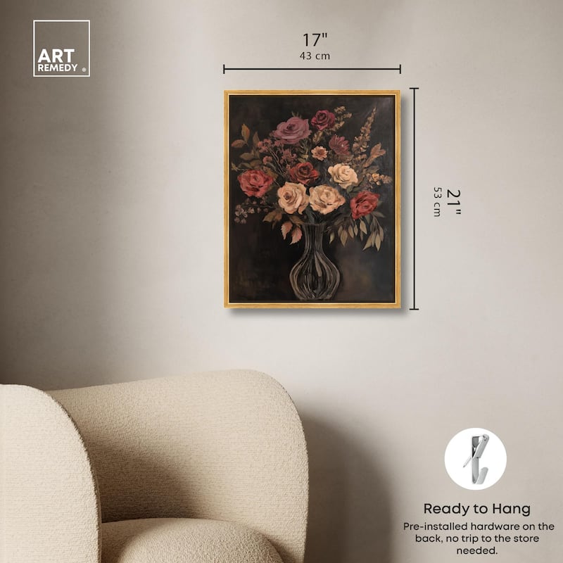 Smoldering Bouquet Canvas by Art Remedy
